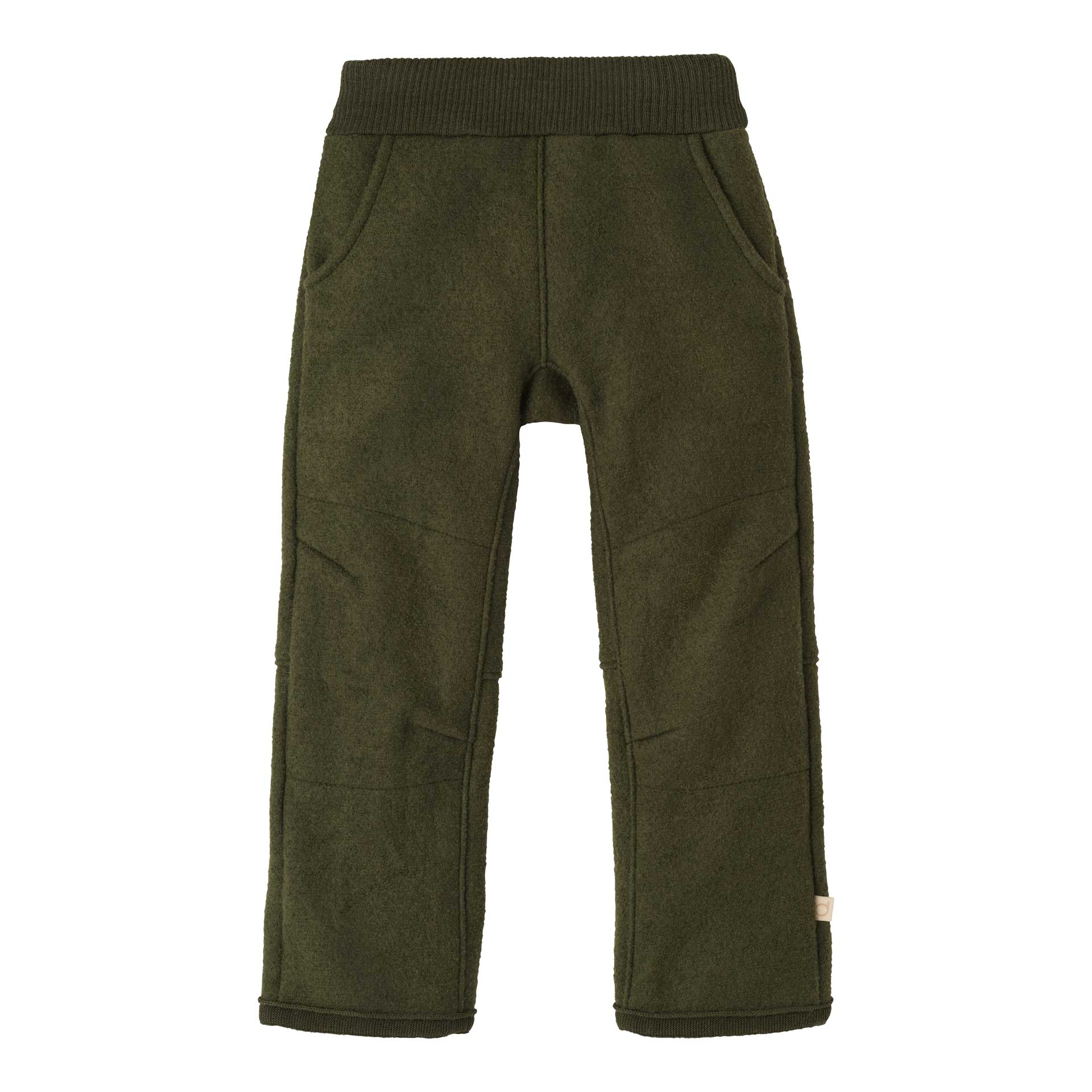disana Walk-Hose, Oliv, Wollwalk und Strick aus Bio-Merinowolle mit bequemem elastischem Bund und vorgeformten Kniepartien