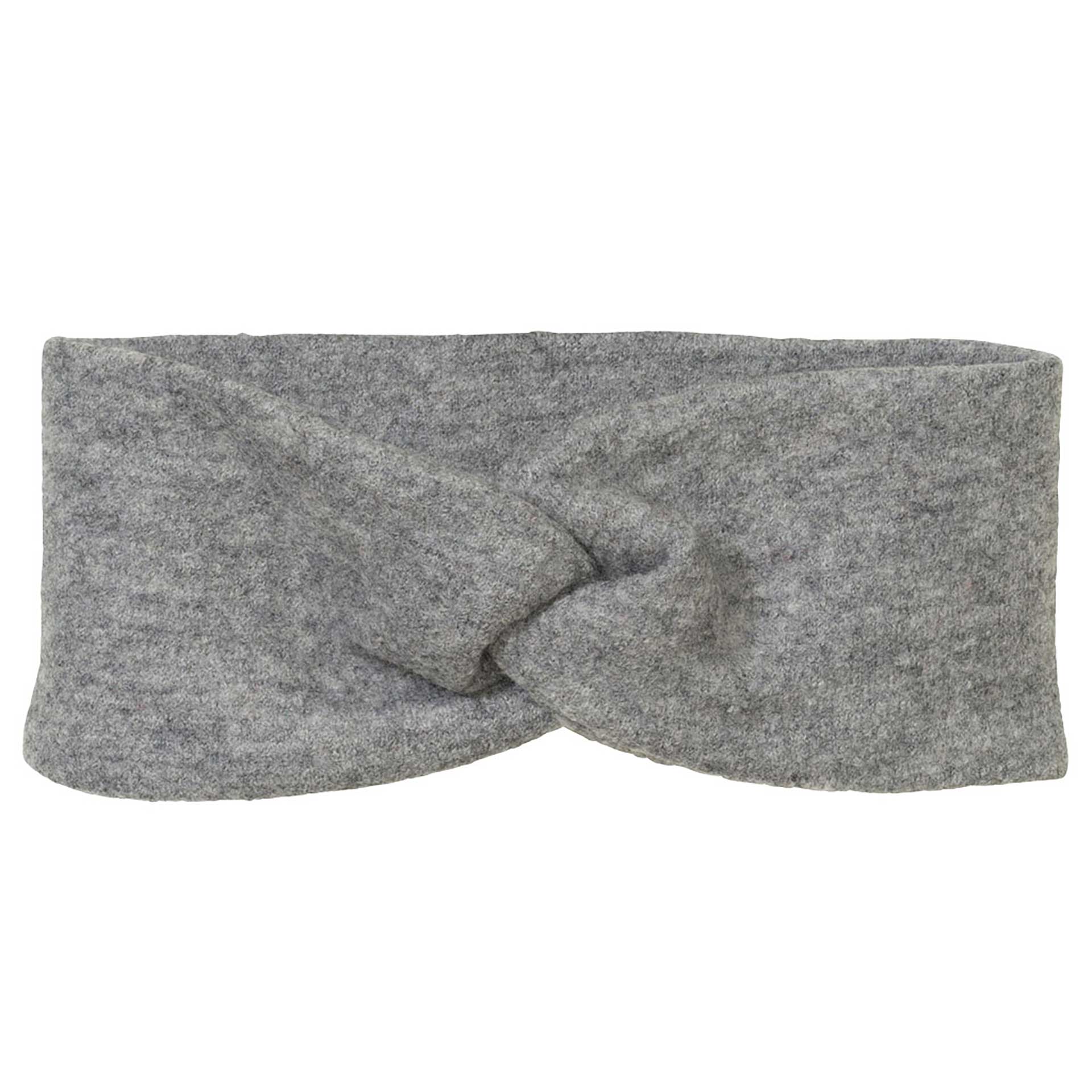 disana Stirnband in Grau, Wollwalk, 260g/m² doppellagig, aus Bio-Merinowolle - Hält Stirn & Ohren schön warm, pfiffig & chic