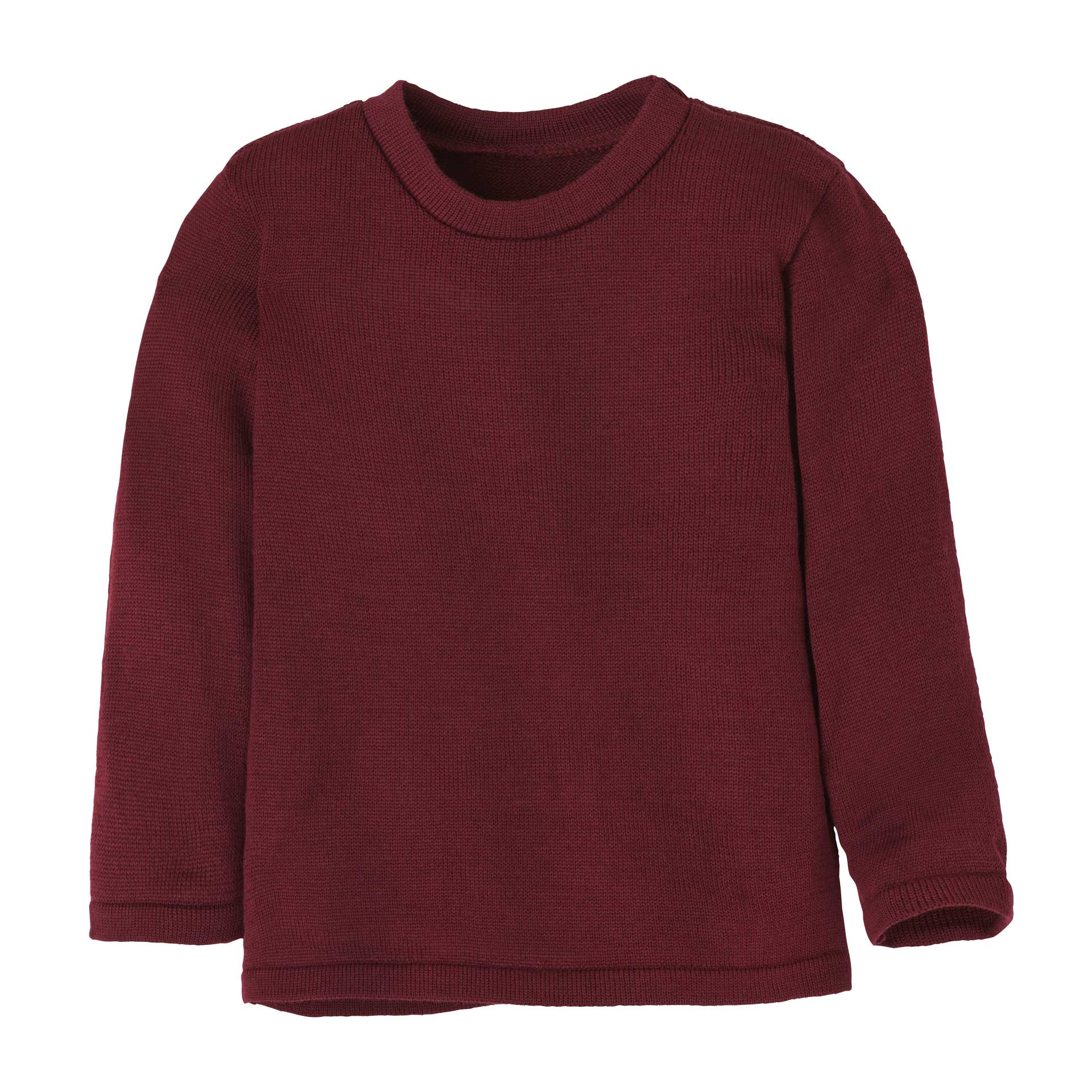 disana moderner Strick-Pullover Cassis, Bio-Merinowolle, Schlauchstrick-Bündchen an Ärmeln & Leib, ideal zum Kombinieren